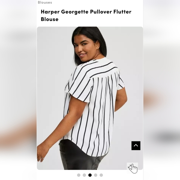 ❄️❄️ Torrid 2x Harper Georgette Pullover Flutter Blouse - Picture 3 of 6